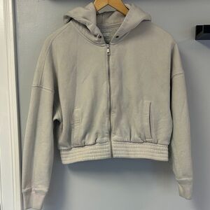 Abercrombie & Fitch Cropped Zip Up Hoodie